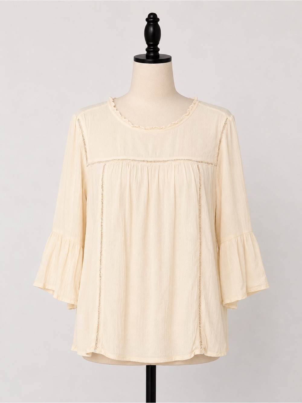 Old Navy Cream Ruffle-Trim Peasant Blouse